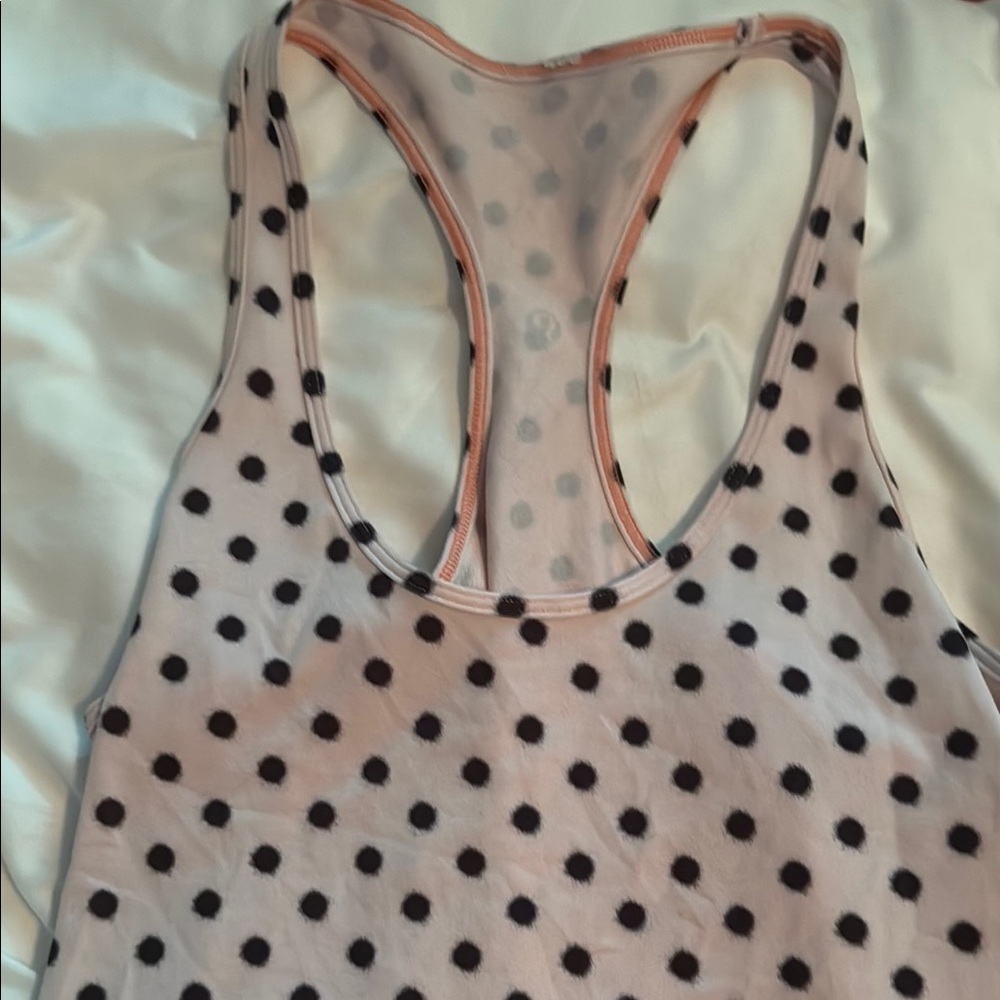 Lululemon tank pink polka dot